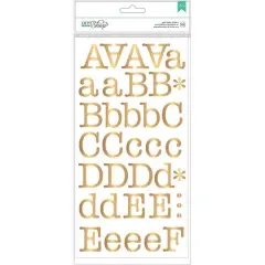 American Crafts&trade; DIY Shop Gold Typewriter Letter Stickers