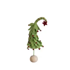 Hello Honey&reg; 11" Green & Red Wool Felt Tree with Star