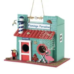 8.5'' Flamingo Paradise Birdhouse