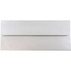 JAM Paper #10 Metallic Business Envelopes, 50ct. Silver Stardream