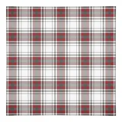 Red Gray Plaid 10x10 Cotton Twill Napkin