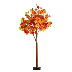 6ft. Pre-Lit Shades of Autumn Maple Artificial Fall Tree with 360 Warm White LED Lights