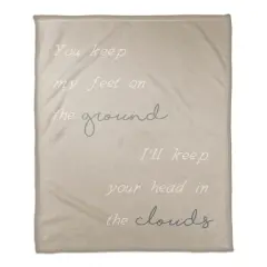 50" x 60" Head in the Clouds Coral Fleece Throw Blanket