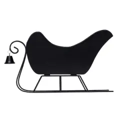 18" Black Metal Sled with Bell Tabletop D&eacute;cor by Ashland&reg;