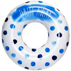 Rae Dunn 4ft. Drift Away Indigo Polka Dot Pattern Ring Float