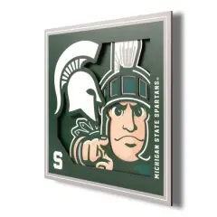 College 3D Logo Series Wall Art Michigan State Spartans