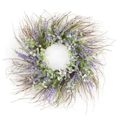 30.5" Purple & Green Floral Wreath 