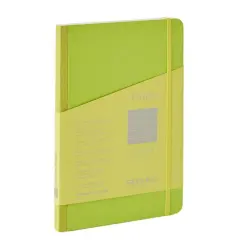 Fabriano&reg; EcoQua Plus A5 Lined Fabric-Bound Notebook Lime