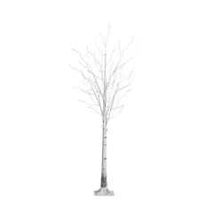 7ft. Pre-Lit White Birch Artificial Christmas Tree, Warm White LED Lights