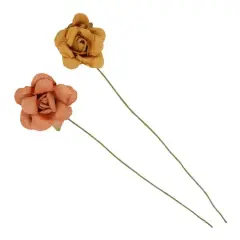 Orange & Yellow Paper Flowers by Recollections&trade;, 24ct.