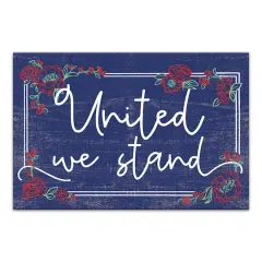 United We Stand Script Canvas Wall Art