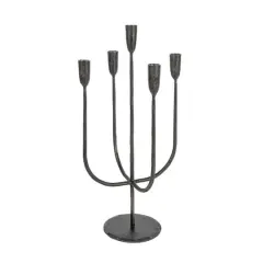 Hello Honey&reg; 19.5" Black Metal Candelabra