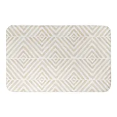 Cream Diamond Pattern Bath Mat