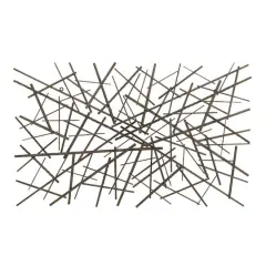 Dark Gray Contemporary Abstract Metal Wall Decoration