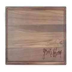 Grow and Bloom 17" x 11" Walnut Cutting Board