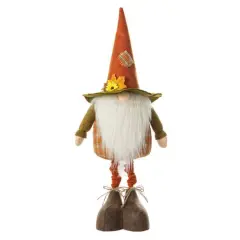 Glitzhome&reg; Telescoped Fabric Fall Gnome Standing D&eacute;cor