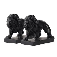 Glitzhome&reg; 24.5" Walking Lion Garden Statue