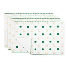 DII&reg; Clover Horseshoe Printed Placemats, 4ct.