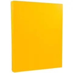 JAM Paper 8.5'' x 11'' 67lb. Vellum Bristol Cardstock, 50 Sheets Goldenrod