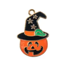 John Bead Sweet & Petite Halloween Small Pumpkin Witch Charms, 4ct.