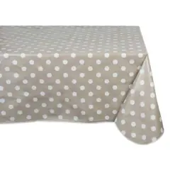 DII&reg; 84" Natural Polka Dot Vinyl Tablecloth
