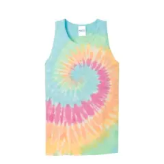 Port & Company&reg; Tie-Dye Tank Top Pastel Rainbow