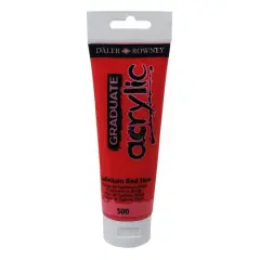 Daler-Rowney&reg; Graduate Acrylic Paint, 120mL 504 Cadmium Red Hue