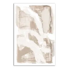 Cream Painterly Abstract Canvas Wall Art