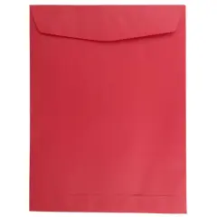 JAM Paper 9" x 12" Brite Hue Christmas Red Open End Catalog Envelopes