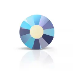 Preciosa MAXIMA SS20 Aurora Borealis Flatback Czech Crystals, 144ct. Un foiled Deep Sea AB