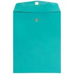 JAM Paper 9" x 12" Sea Blue Colored Envelopes with Clasp Closure, 100ct.