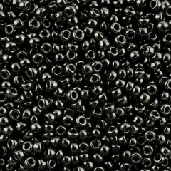 John Bead 11/0 Miyuki Glass Seed Beads, 13g Black Opaque