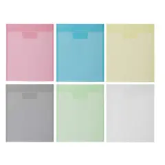 JAM Paper Assorted Plastic Tuck Flap Closure 9.875" x 11.75" Envelopes, 6ct.
