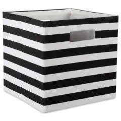 DII&reg; Striped Square Storage Cube Black