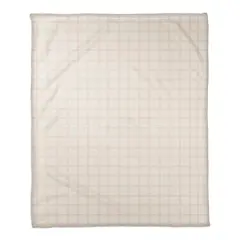 Pink Grid Pattern Fleece Blanket