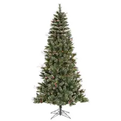 6ft. Pre-Lit Snow Tipped Pine & Berry Artificial Christmas Tree, Clear Dura-Lit&reg; Lights