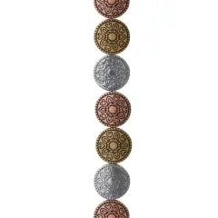 Carved Metal Round Beads, 10mm by Bead Landing&trade;