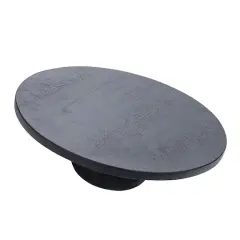 Hello Honey&reg; 15" Black Round Mango Wood Pedestal