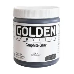 Golden&reg; Heavy Body Acrylic Paint, 8oz. Graphite Gray