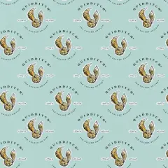 Harry Potter Aqua Watercolor Quidditch Precut Cotton Fabric
