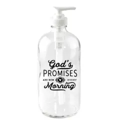16oz. God's Promises Glass Soap Dispenser