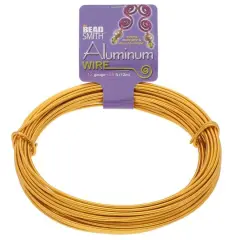 The Beadsmith&reg; 12 Gauge Colored Aluminum Wire Gold