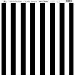 Paper Caf&eacute; White & Black Chunky Stripe 12" x 12" Cardstock, 15 Sheets