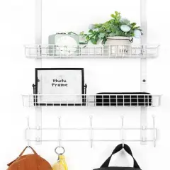 NEX&trade; Over The Door Hanging Organizer Rack White