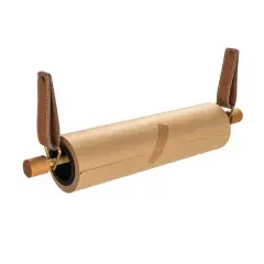 Hello Honey&reg; Natural Wood Wall Mounted Paper Dispenser with Paper Roll