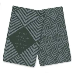 Soul On Fire Tea Towel Set Emerald