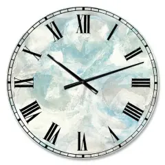 Designart Pale Blue Shade III Wall Clock