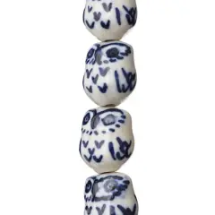 Blue Owl Ceramic Beads, 16mm by Bead Landing&trade;