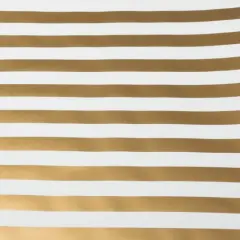 JAM Paper Striped Gift Wrap Gold and White