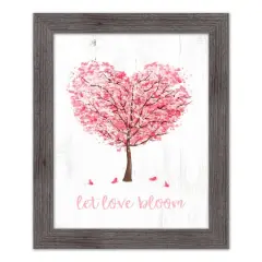 Blooming Love Tree 16" x 20" Western Gray Framed Print